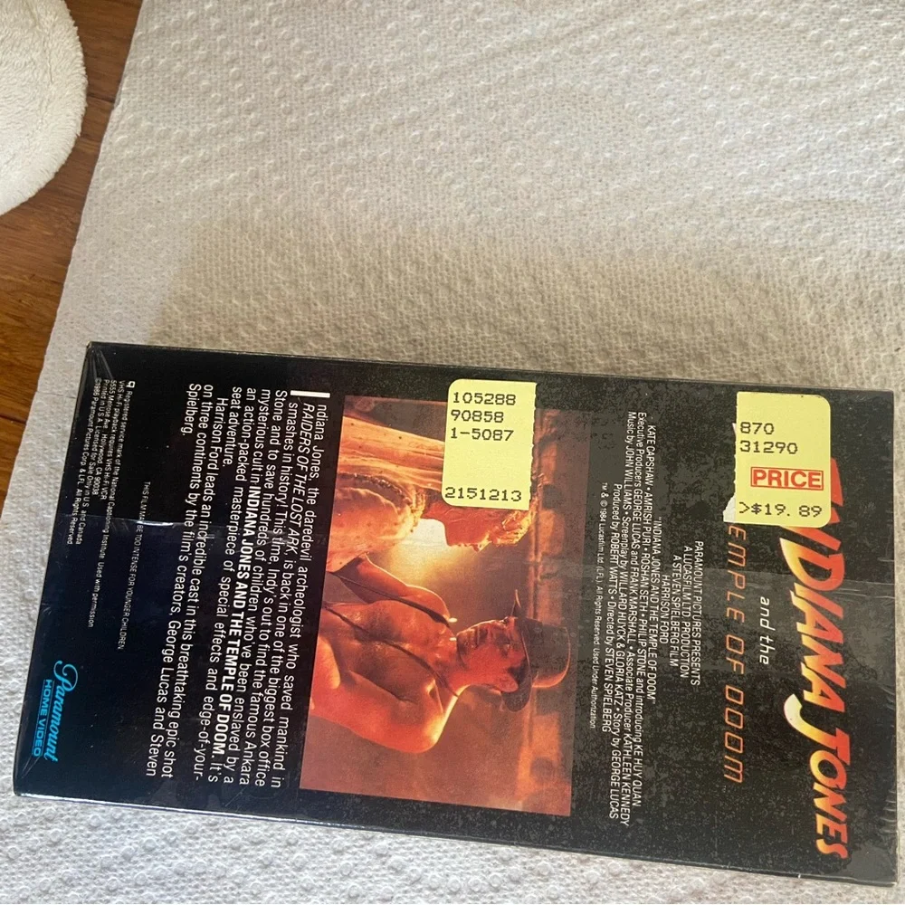 Indiana Jones and the Temple of Doom VHS